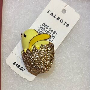 Talbots Yellow and Gold chick Brooch